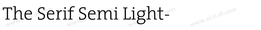 The Serif Semi Light字体转换